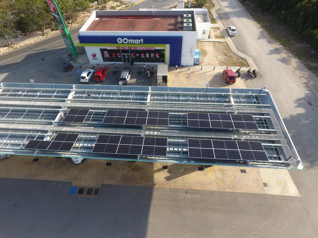 Estacionamiento Solar GOmart - Proyecto de energía solar por Eurolatina Energy